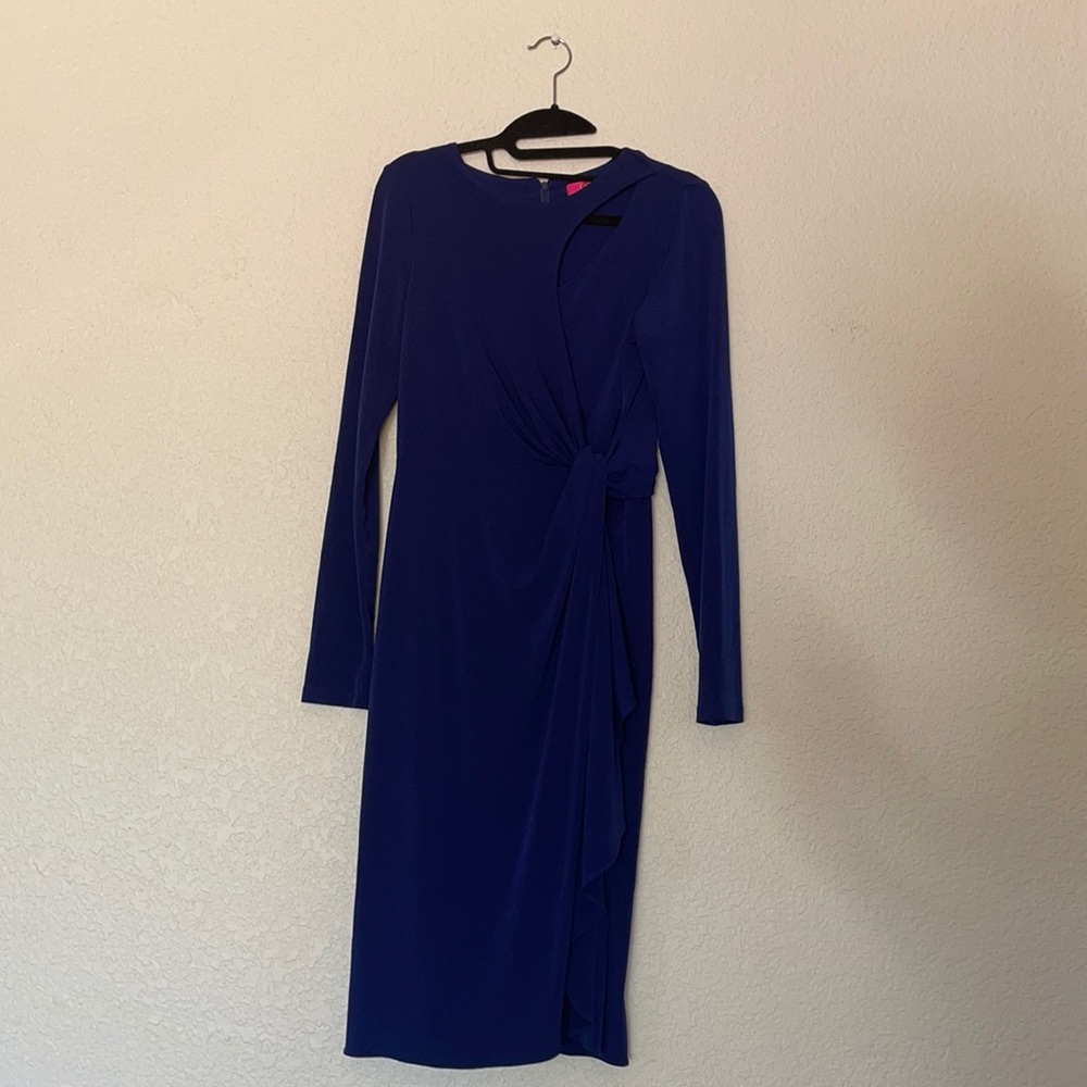 Blue Long Sleeve Dress